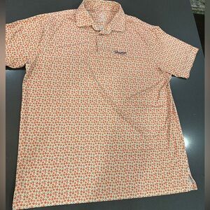 Rhoback Barstool Golf Polo Men’s XL Absolute Peach Performance Active Golf